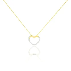 Collier Cœur Or Jaune Diamant