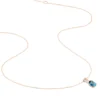 Collier Dalia Or Rose Topaze Et Oxyde De Zirconium