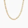 Collier Danae Plaquette Or Bicolore