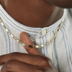 Collier Danae Plaquette Or Bicolore