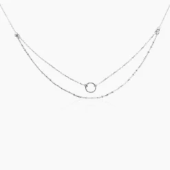 Collier Dayana Argent Blanc