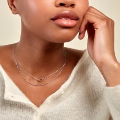 Collier Dayana Argent Blanc