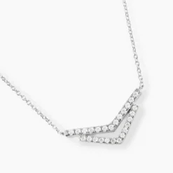 Collier Dayen Argent Blanc Oxyde De Zirconium
