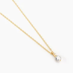 Collier Derby Or Jaune Oxyde De Zirconium