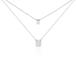 Collier Devine Argent Blanc