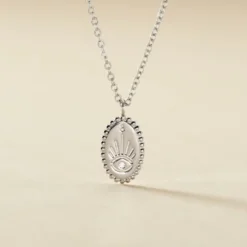 Collier Dhyana Argent Blanc Oxyde De Zirconium