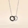 Collier Dina Argent Blanc Céramique Et Oxyde De Zirconium