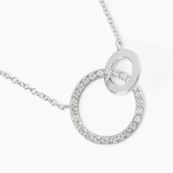 Collier Dita Argent Blanc Oxyde De Zirconium