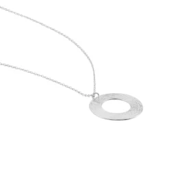 Collier Doga Argent Blanc