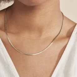 Collier Doline Maille Anglaise Or Jaune