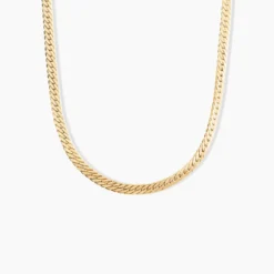 Collier Doline Maille Anglaise Or Jaune