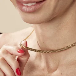 Collier Doline Maille Anglaise Or Jaune