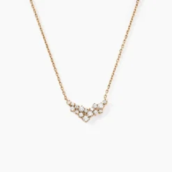 Collier Doline Plaqué Or Doré Oxyde De Zirconium