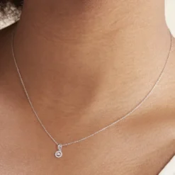 Collier Domitia Or Blanc Diamant