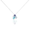 Collier Doryne Or Blanc Topaze Et Oxyde De Zirconium