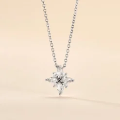Collier Eclat Argent Blanc Oxyde De Zirconium