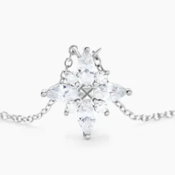 Collier Eclat Argent Blanc Oxyde De Zirconium