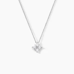 Collier Eclat Argent Blanc Oxyde De Zirconium