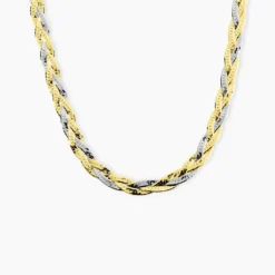 Collier Elae Argent Bicolore