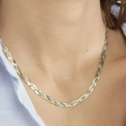 Collier Elae Argent Bicolore