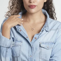 Collier Elanda Argent Rose Oxyde De Zirconium