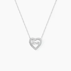 Collier Elansa Argent Blanc Oxyde De Zirconium