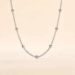 Collier Elea Argent Blanc