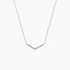 Collier Elga Argent Blanc Oxyde De Zirconium