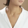 Collier Eliana Or Blanc Topaze Et Oxyde De Zirconium