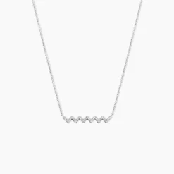 Collier Elixanne Argent Blanc Oxyde De Zirconium
