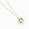 Collier Elsebein Or Jaune Emeraude