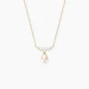 Collier Elysia Or Jaune Perle De Culture Oxyde De Zirconium
