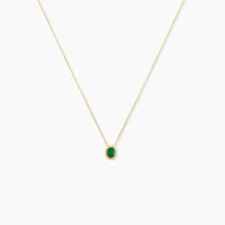 Collier Emaria Or Jaune Emeraude