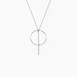 Collier Enissa Argent Blanc