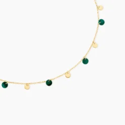 Collier Epurea Or Jaune Malachite