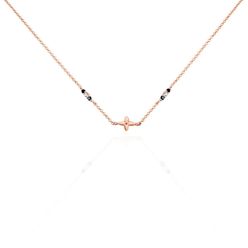 Collier Esia Argent Rose Oxyde De Zirconium