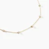 Collier Ethere Or Jaune Oxyde De Zirconium