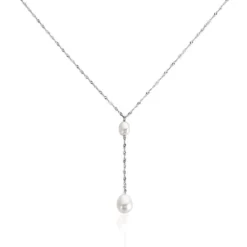 Collier Euphoria Argent Blanc Perle De Culture