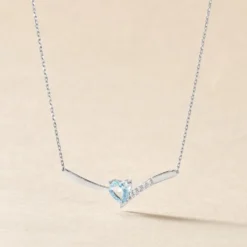 Collier Eva Or Blanc Topaze Et Oxyde De Zirconium