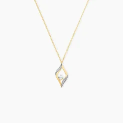 Collier Eye Or Jaune Oxyde De Zirconium