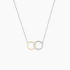Collier Fei Or Jaune Argent Blanc Oxyde De Zirconium