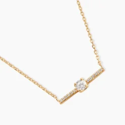 Collier Fergie Plaqué Or Jaune Oxyde De Zirconium