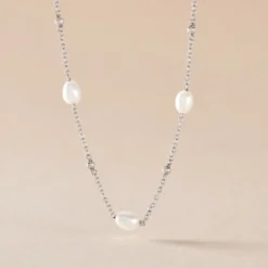 Collier Flawless Argent Blanc Perle De Culture