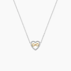 Collier Floe Or Jaune Argent Blanc Oxyde De Zirconium