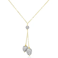 Collier Floranneae Or Jaune Strass