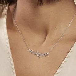 Collier Folia Argent Blanc