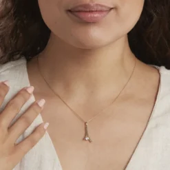Collier Formev Or Bicolore Oxyde De Zirconium