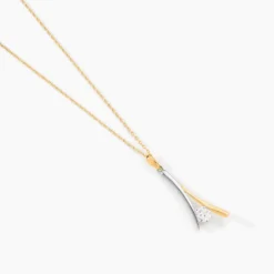 Collier Formev Or Bicolore Oxyde De Zirconium