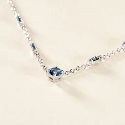Collier Gemmie Argent Blanc Oxyde De Zirconium