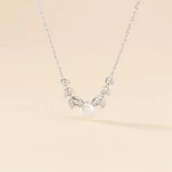 Collier Giambattista Argent Blanc Perle De Culture Oxyde De Zirconium